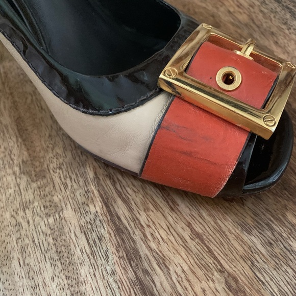 Amazing Tory Burch Peep Toe Block Heels - Picture 10 of 14